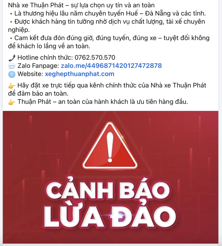 thuan phat canh bao lua dao dat xe